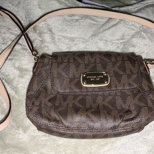 Michael Kors Signature Brown Crossbody Bag